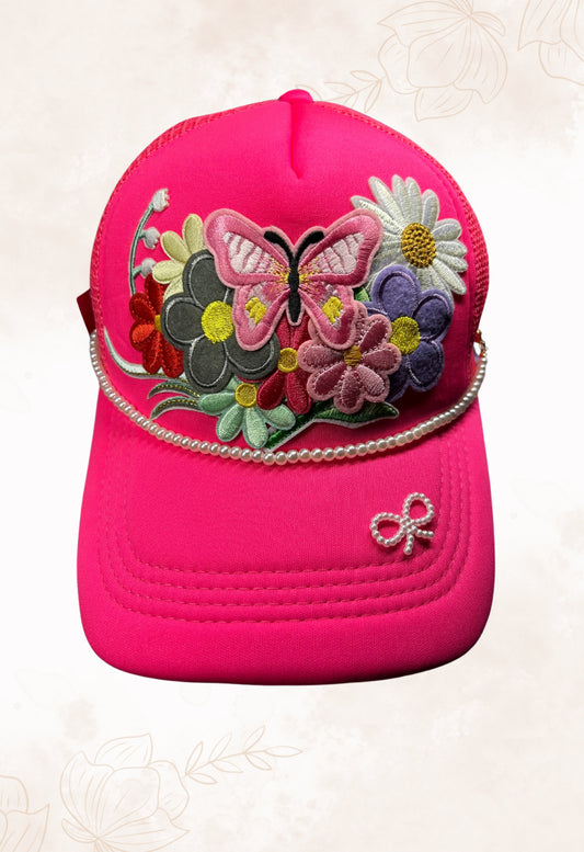 Butterfly Floral Trucker Hat