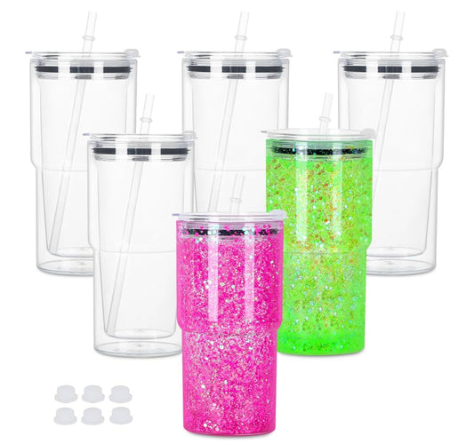 18 Oz Acrylic Snowglobe Tumbler
