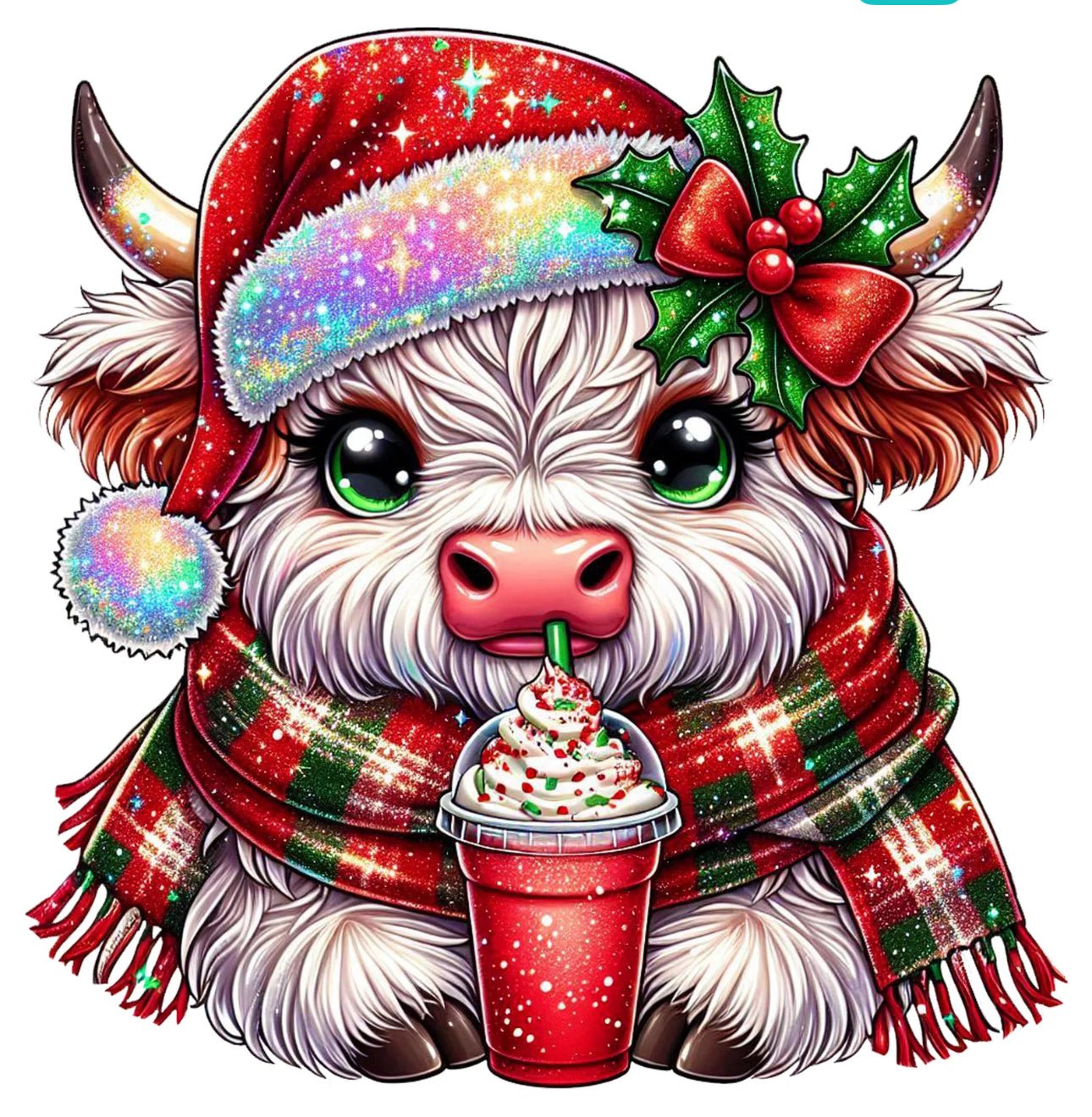 Christmas Highland Cow Print #64