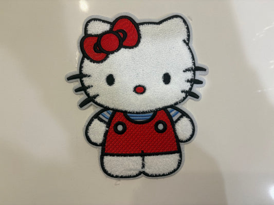 CHENILLE PATCHES CUTE KITTY WITH A BOW