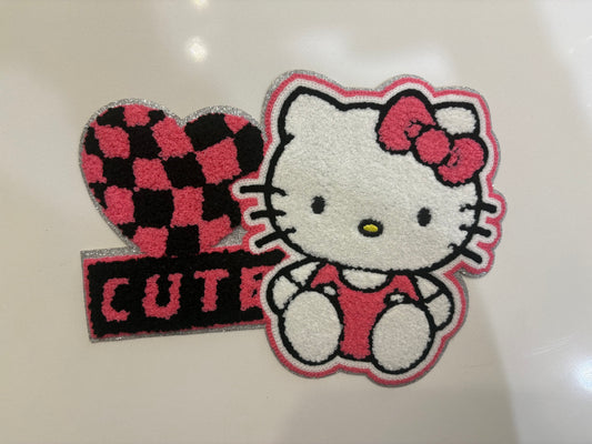 CHENILLE PATCHES CUTE KITTY