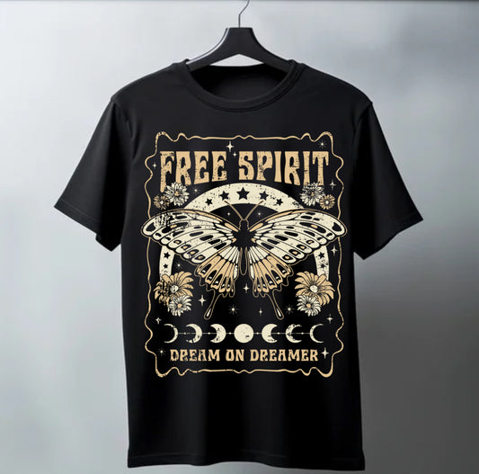 Free Spirit Butterfly #570 Available in Sublimation or Dtf Just Pick Your Shirt