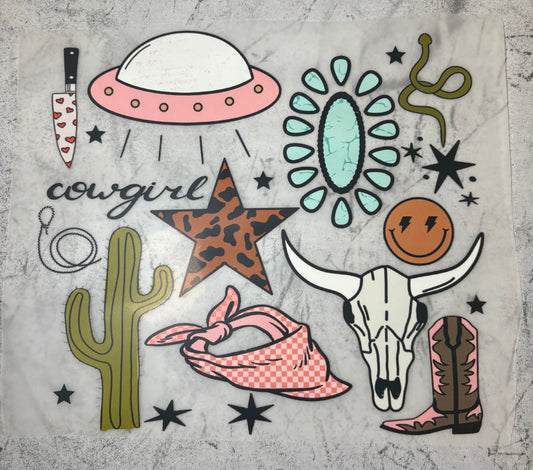 Cowgirl Western   #292 Available in Dtf Just Pick Your Shirt