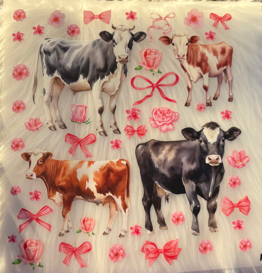 Cow and bows Print #142