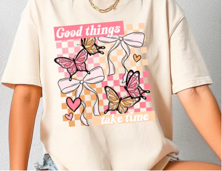 #1042 GOOD THINGS TAKE TIME GLITTER