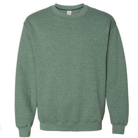 HEATHER SP DARK GREEN Gildan G180 Unisex Heavy Blend™ 50/50 Crewneck Sweatshirt