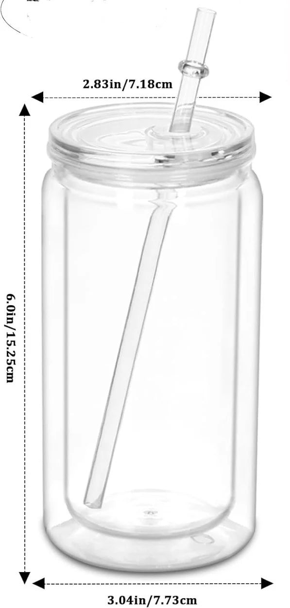 16 oz Acrylic Snow-Globe Tumbler