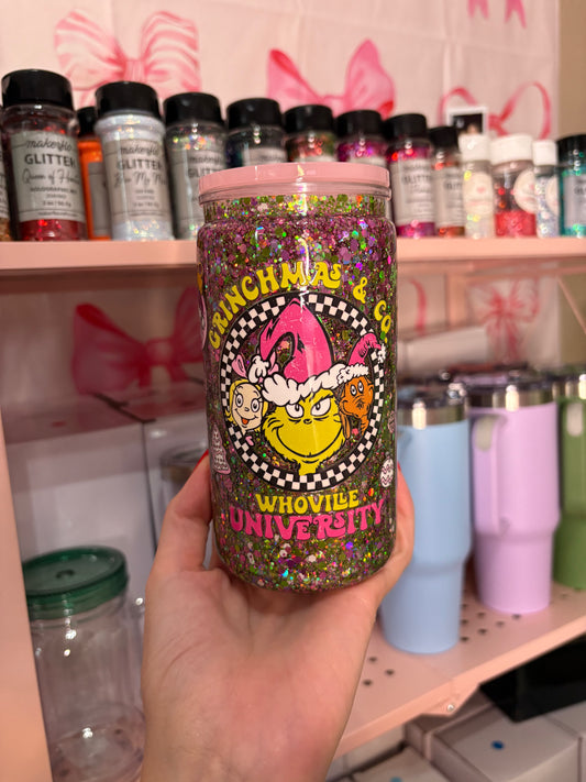 Green guy premade snow globe cup 16oz