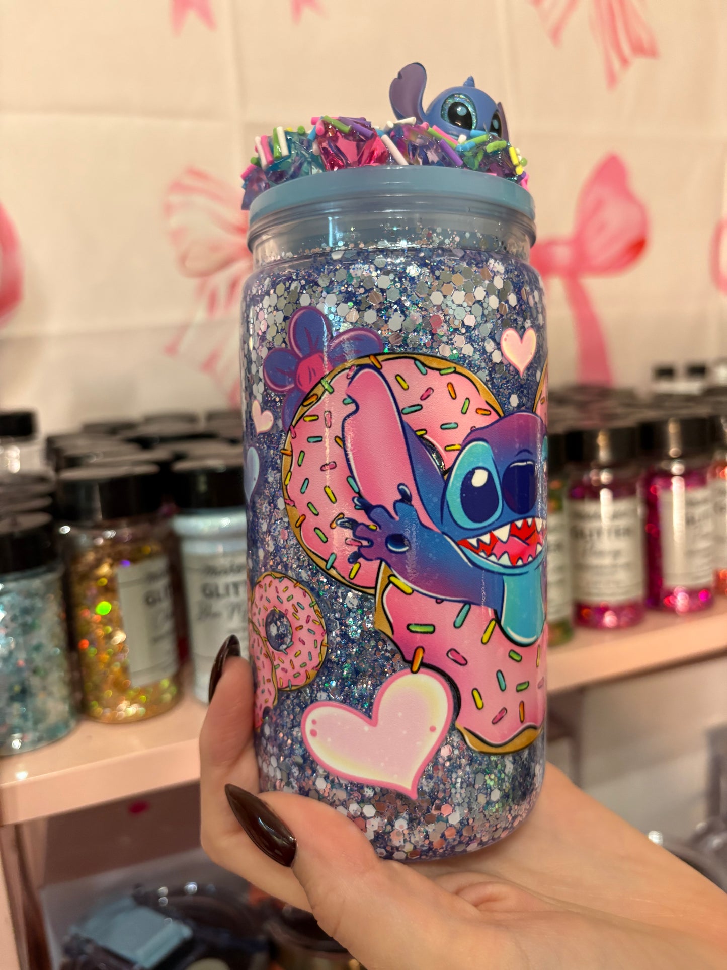 Blue guy premade cup