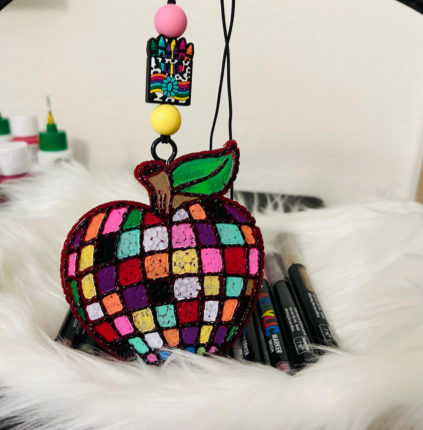 Teachers Apple |Scent My Valentine |Car Freshie|Diy|Hand Made With Love |Handpainted