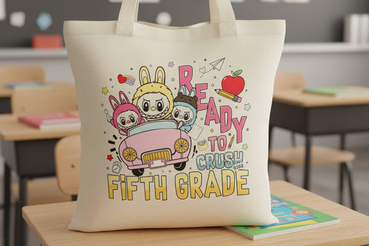 LABUBU FIFTH GRADE SMALL PRINT READY TO PRESS DTF #0302 (CHARACTERS)