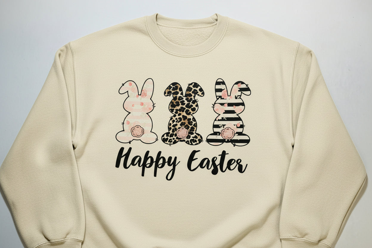 HAPPY EASTER BUNNY READY TO PRESS DTF #0348 (EASTER)