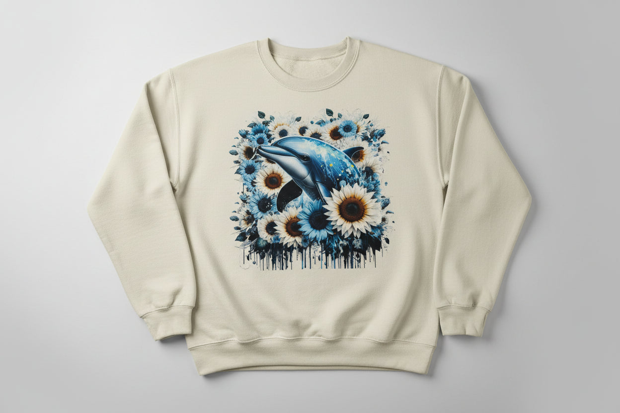 DOLFIN FLOWER READY TO PRESS DTF #0298 (SUMMER)