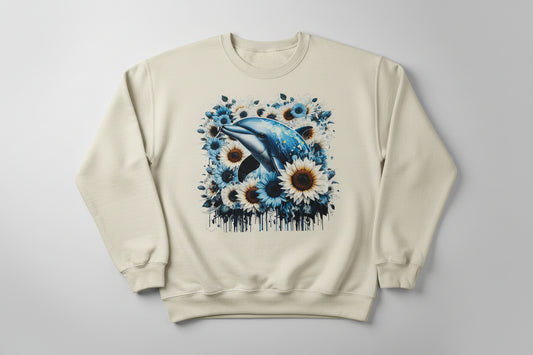 DOLFIN FLOWER READY TO PRESS DTF #0298 (SUMMER)