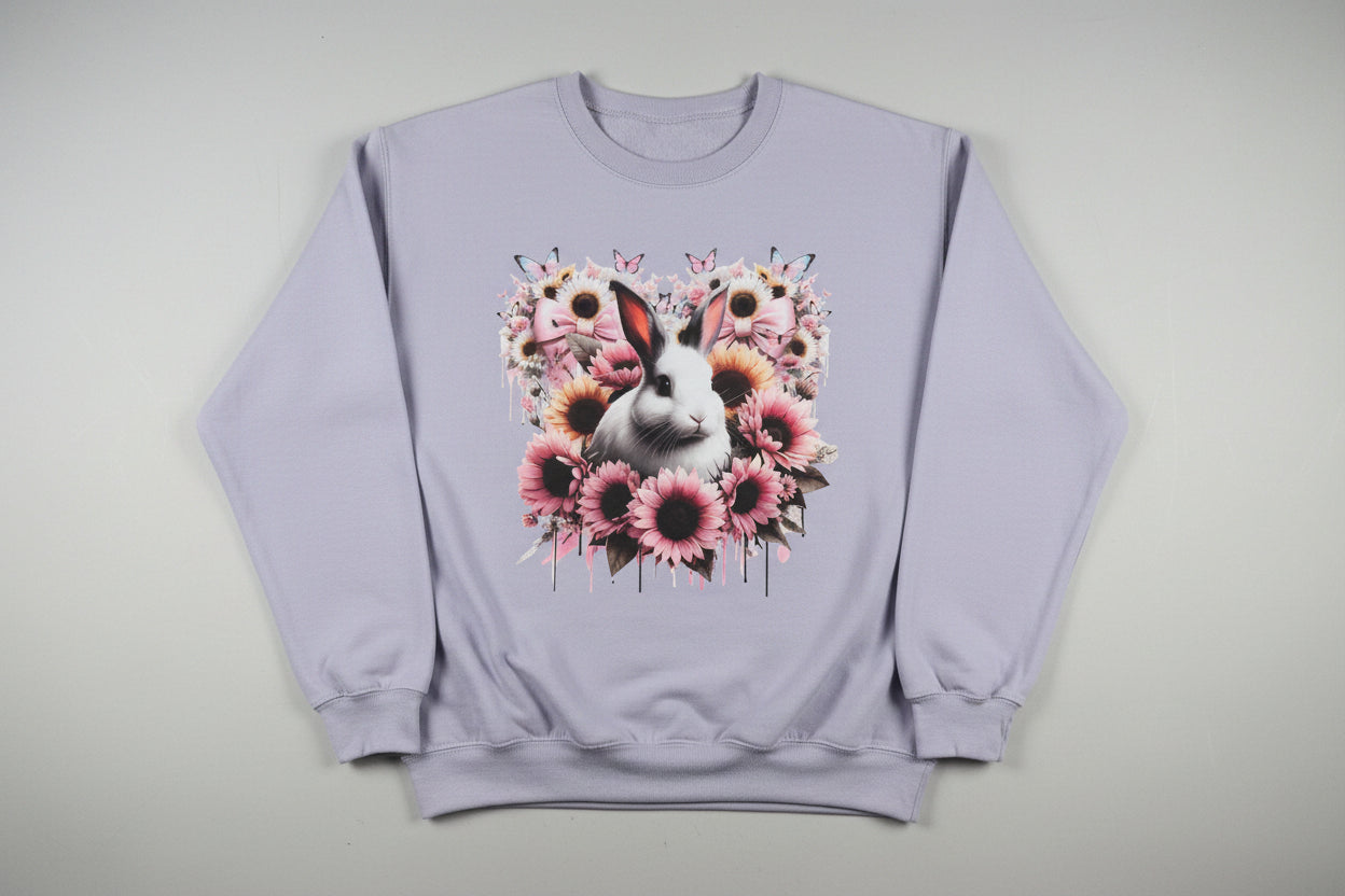 BUNNY FLOWERS READY TO PRESS DTF #0297 (EASTER)