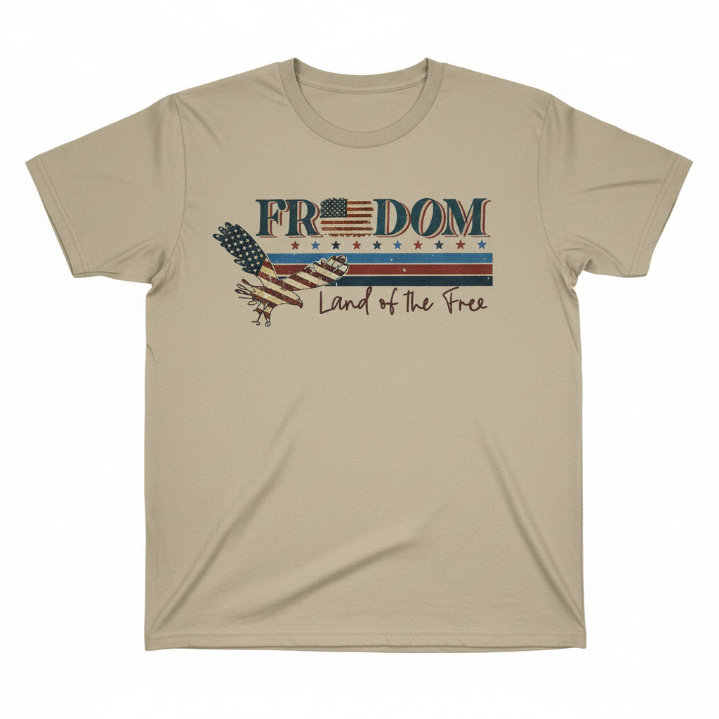 FREDOM LAND OF THE FREE GLITTER PRINT #0359 (4TH OF JULY)