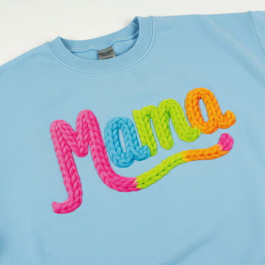 MAMA FAUX YARN READY TO PRESS PRINT # 0384 (MAMA)