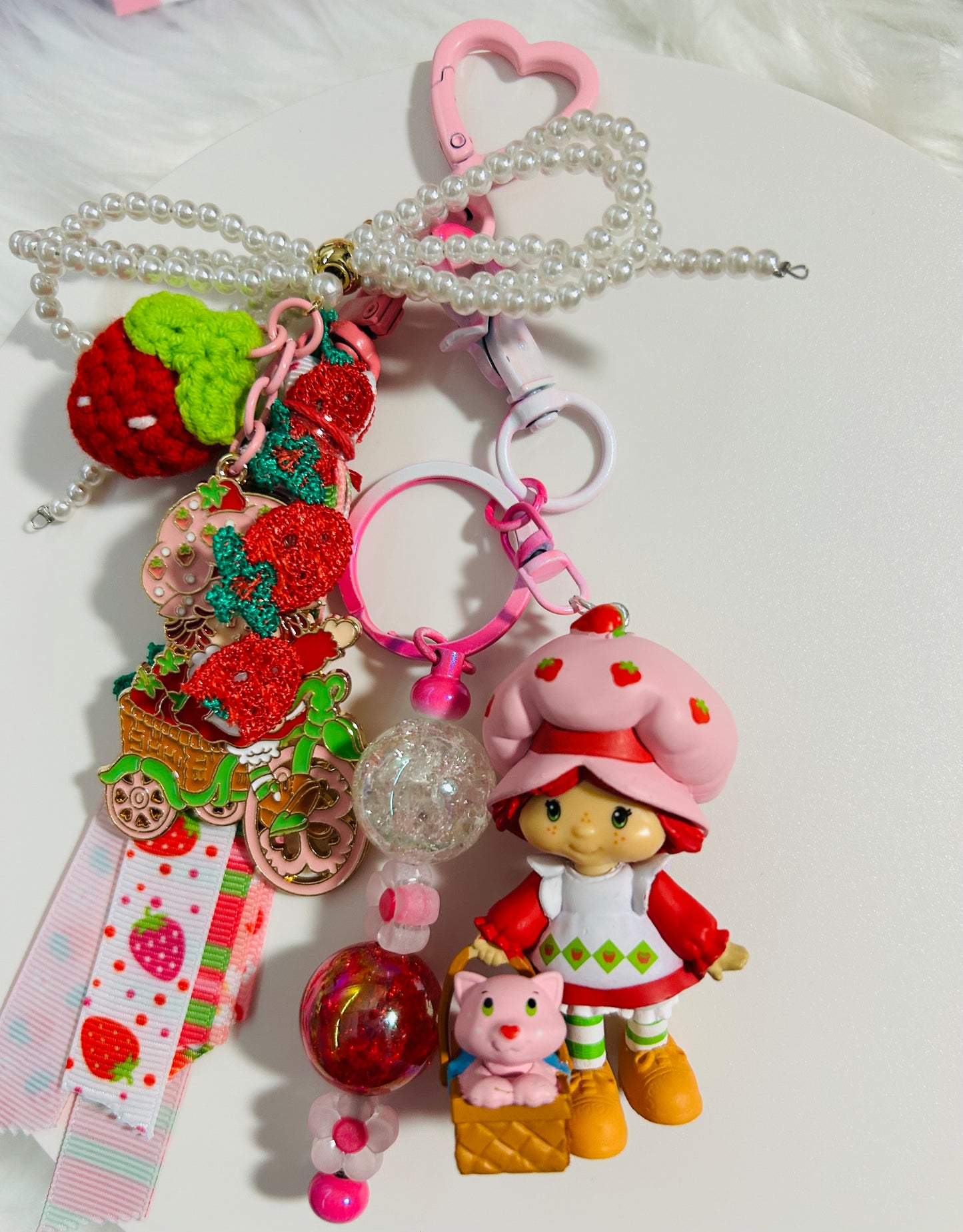 Strawberry Shortcake Key Chain or Purse Charm