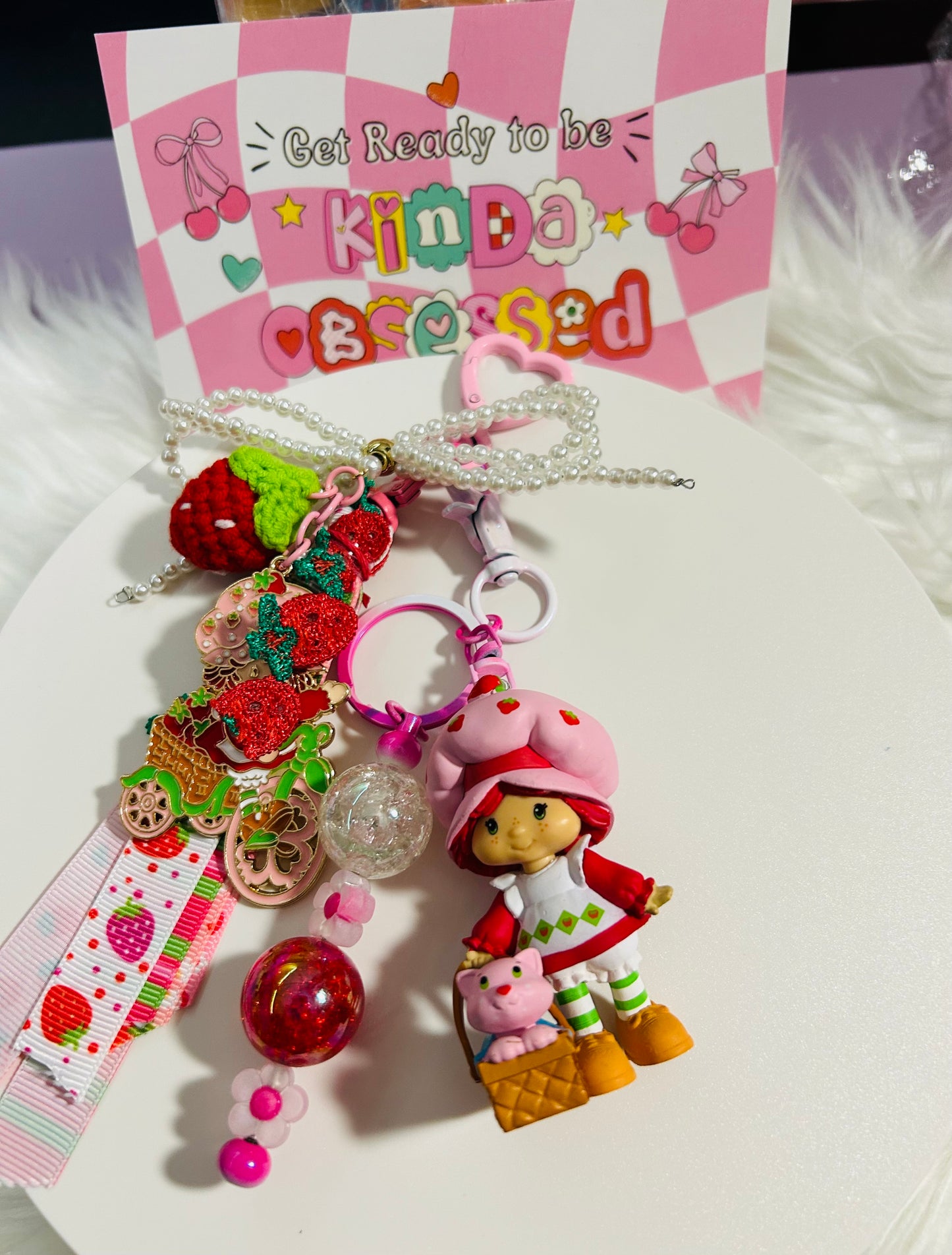 Strawberry Shortcake Key Chain or Purse Charm