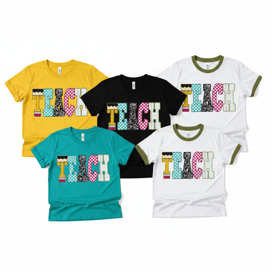 TEACH READY TO PRESS GLITTER PRINT #0427 (TEACHER)
