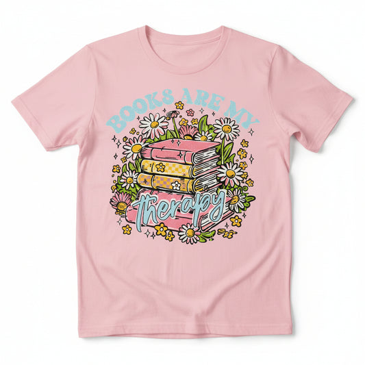 BOOKS ARE MY THERAPY GLIITER PRINT READY TO PRESS #0439 (BOOKS)