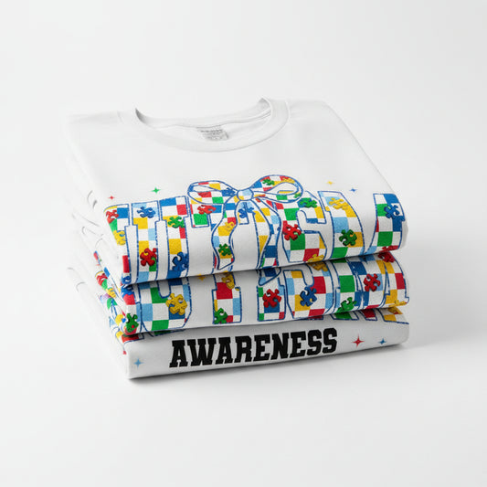 AUTISM AWARENESS GLITTER PRINT READY TO PRESS #0445 (FAITH)
