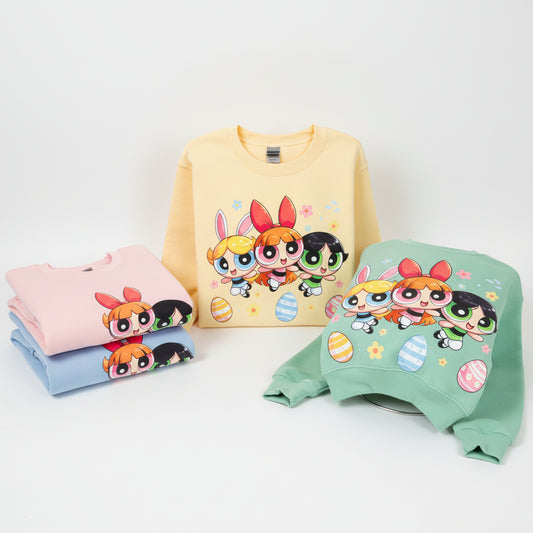 EASTER PUFF GIRLS READY TO PRESS DTF #0274 (EASTER)