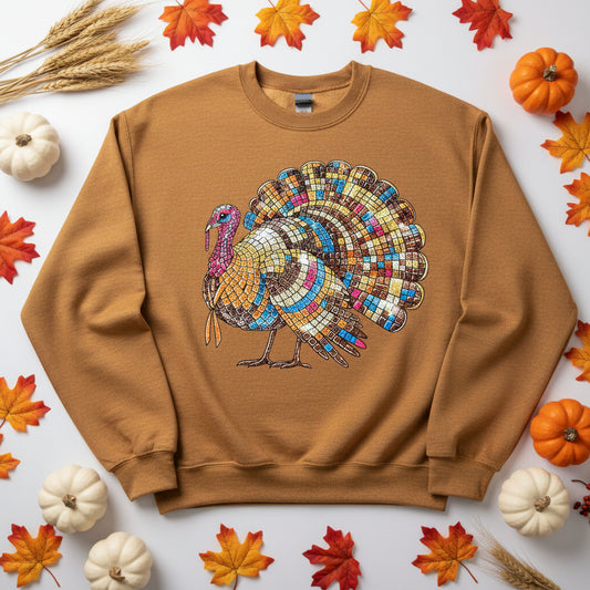TURKEY DISCO READY TO PRESS DTF PRINT # 0513   (THANKSGIVING)