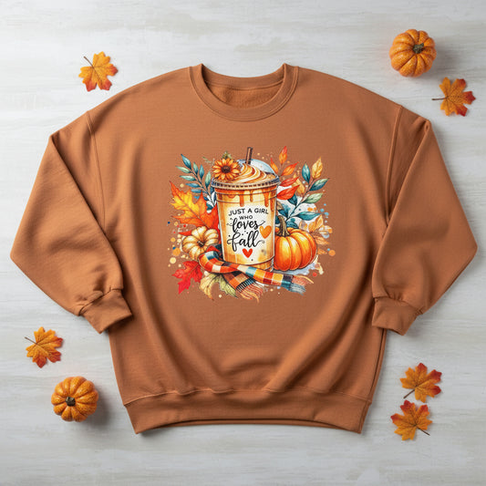 JUST A GIRL WHO LOVES FALL READY TO PRESS #0509 (COFFEE)