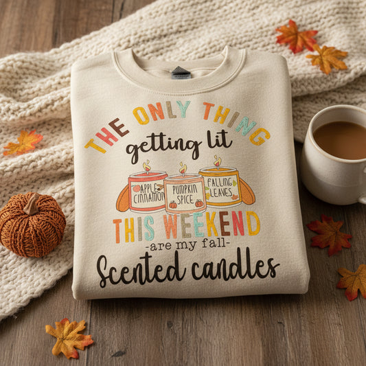 THE ONLY THING GETTING LID THI WEEKEND ARE MY FALL CANDLES GLITTER READY TO PRESS #0503 (FALL)
