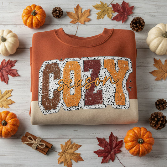 COZY SEASON GLITTER PRINT READY TO PRESS # 0498 (FALL)