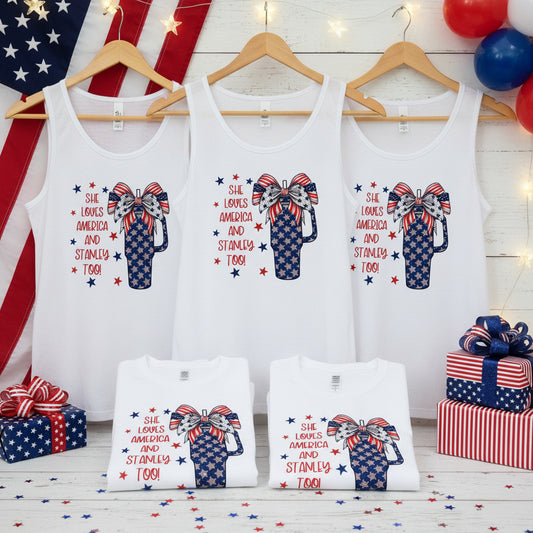 SHE LOVES AMERICA AND STANLEY TOO #0541 (4TH OF JULY)