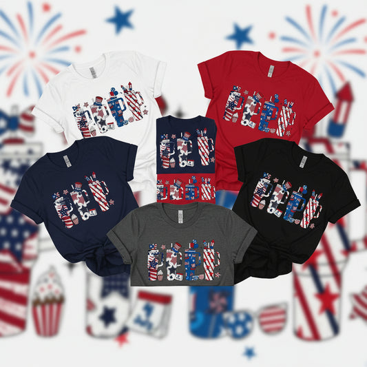 4TH OF JULY STANLEY CUP PRINT GLITTER READY TO PRESS #0547 (4TH OF JULY )