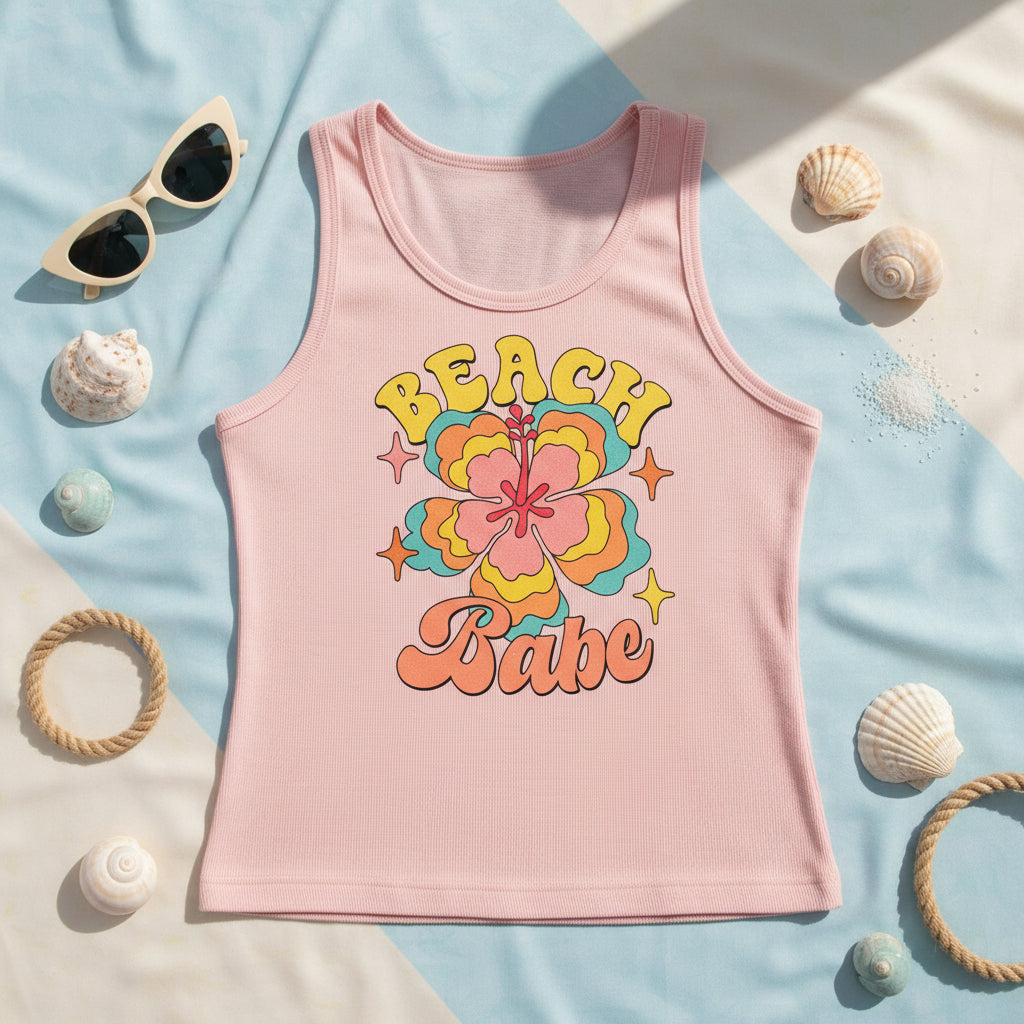 BEACH BABE GLITTER PRINTS READY TO PRESS #0549 (SUMMER)