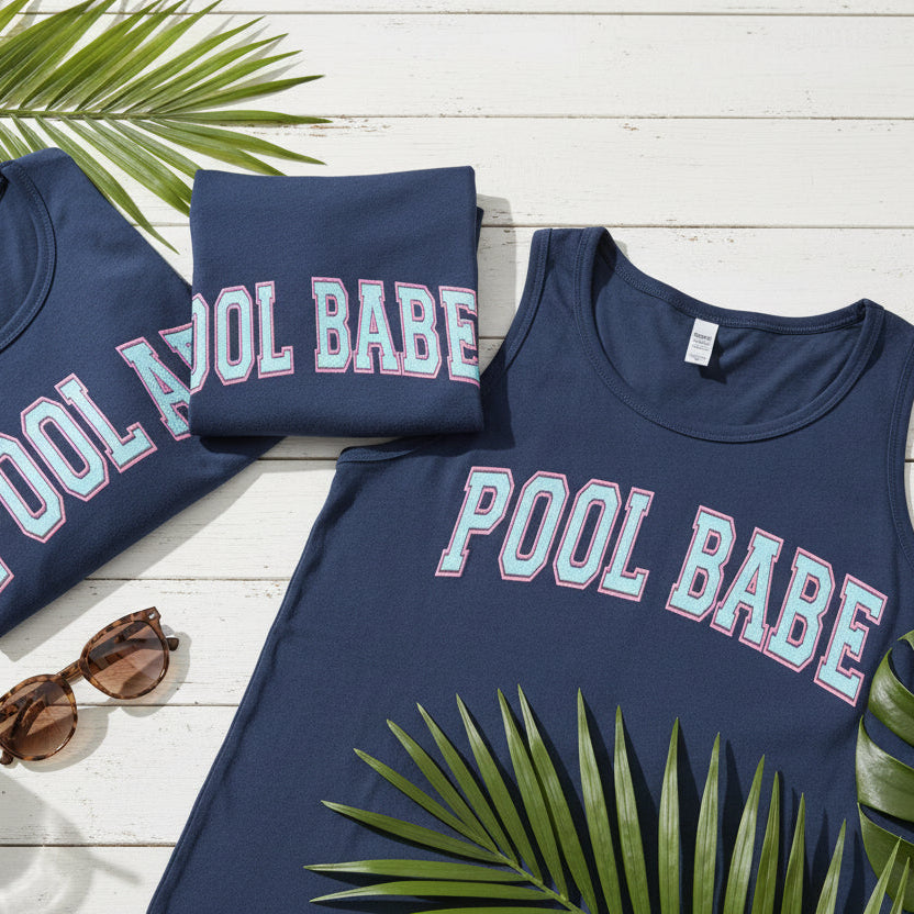 POOL BABE GLITTER PRINT READY TO PRESS #0588 (SUMMER)