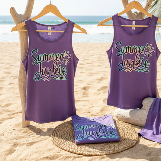 SUMMER JUNKIE GLITTER PRINT READY TO PRESS #0589  (SUMMER)