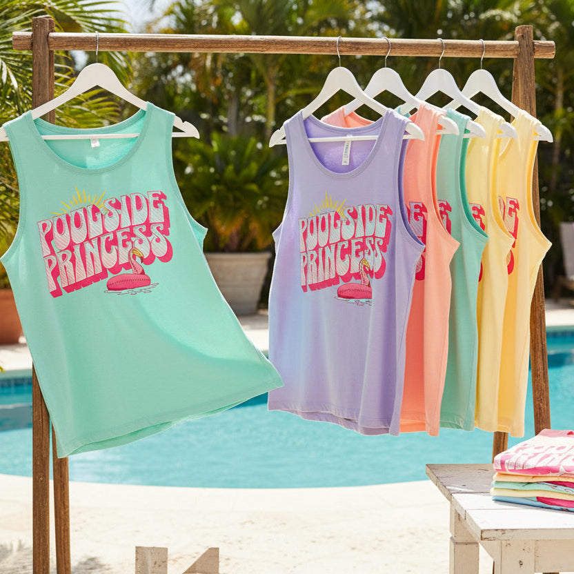 POOL SIDE PRINCESS GLITTER PRINT READY TO PRESS # 0591 (SUMMER)