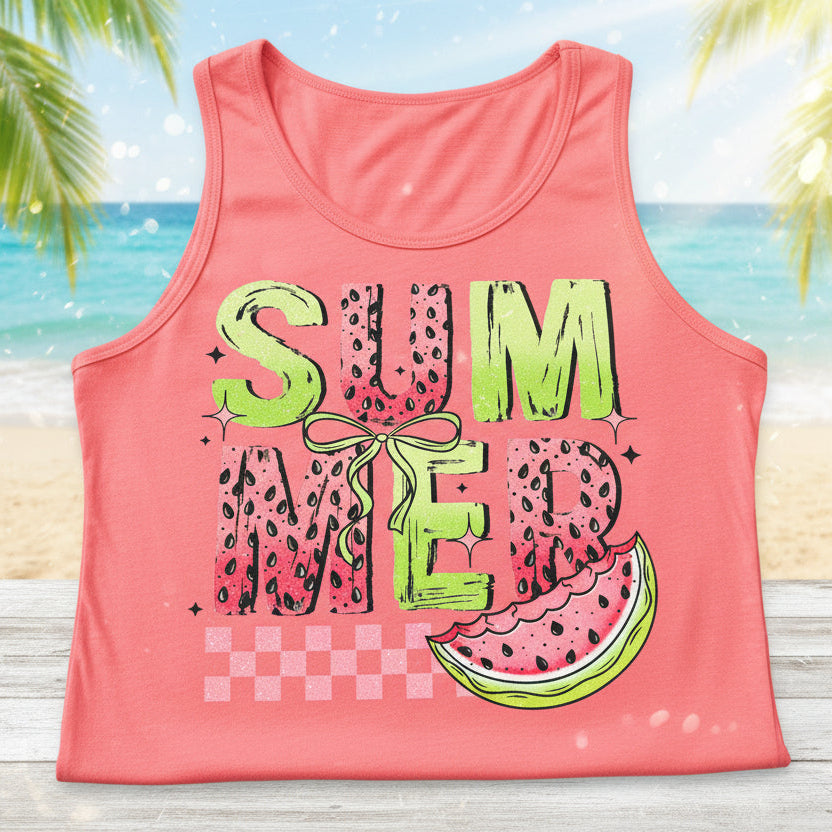 SUMMER GLITTER PRINT READY TO PRESS DISTRESSED #0592 (SUMMER)