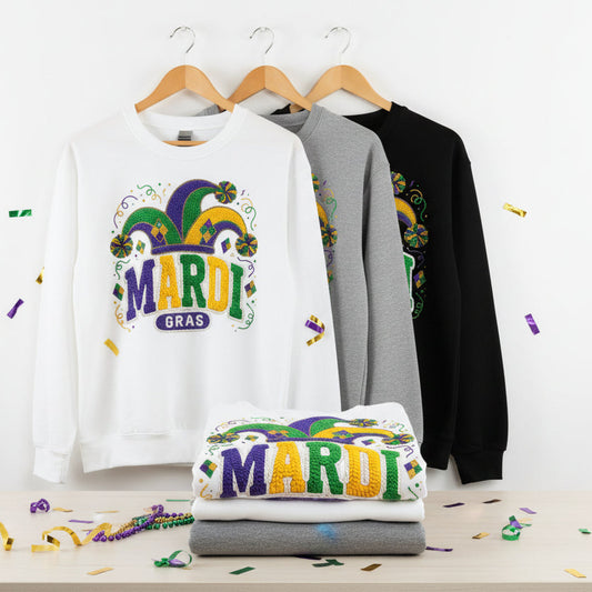 YARN MARDI GRAS DTF PRINT READY TO PRESS #0597 (4TH OF JULY) (MARDI GRAS)