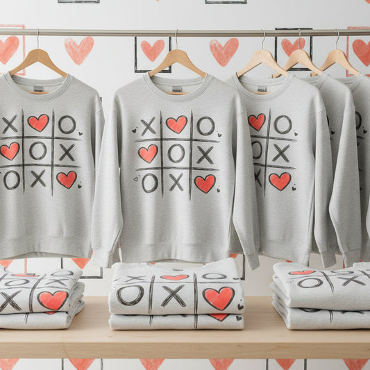 TIC-TAC-TOE DTF READY TO PRESS #0608 (VALENTINE)