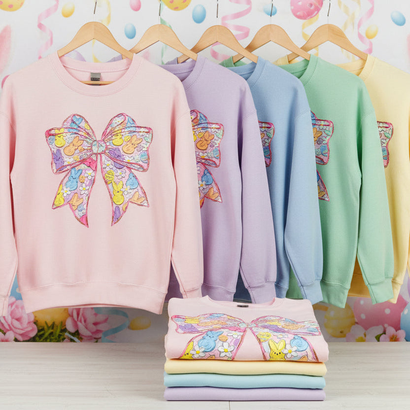 WATER PAINT EASTER BOW READY TO PRESS DTF # 0610  (BOWS)