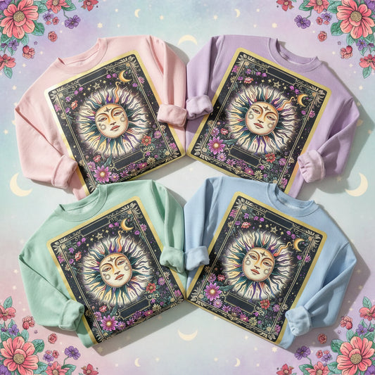 COLORFUL SUN TAROT CARD READY TO PRESS DTF #0648 (FAITH)