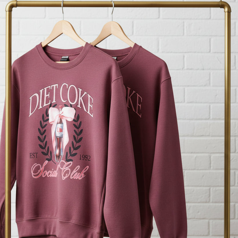 SODA SOCIAL CLUB WITH A PINK BOW READY TO PRESS #0195 (DRINKS)