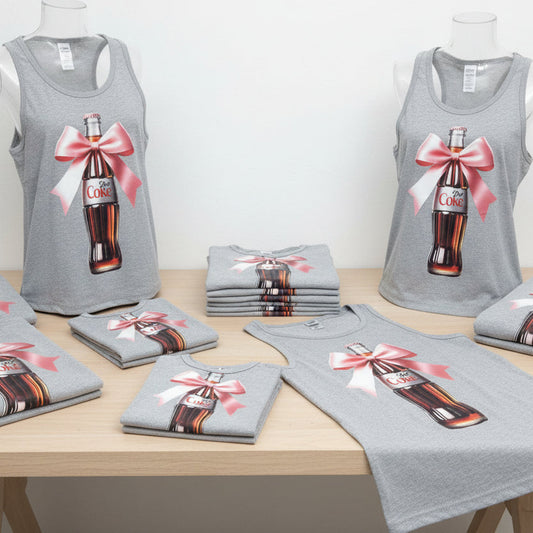 SODA WITH A BOW READY TO PRESS DTF #0213 (DRINKS)