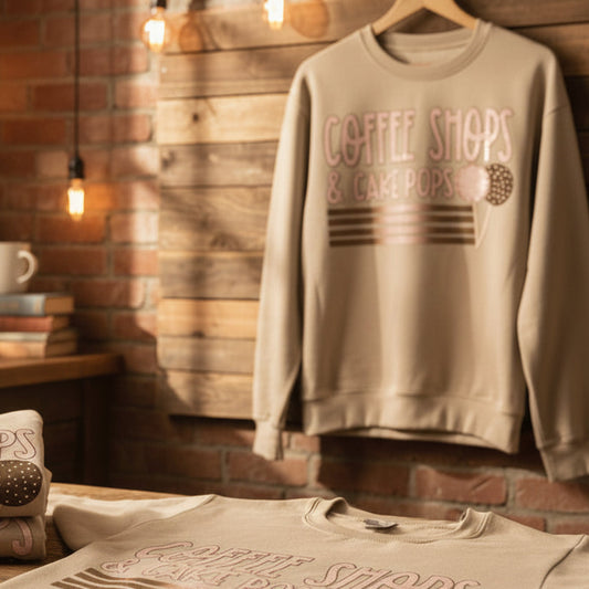 COFFEE SHOPS & CAKE POPS GLITTER PRINT #0666 (COFFEE)