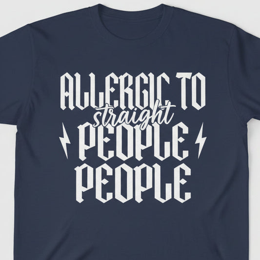 SINGLE COLOR ALLERGIC TO STUPID PEOPLE PEOPLE #0691 (HUMOR)