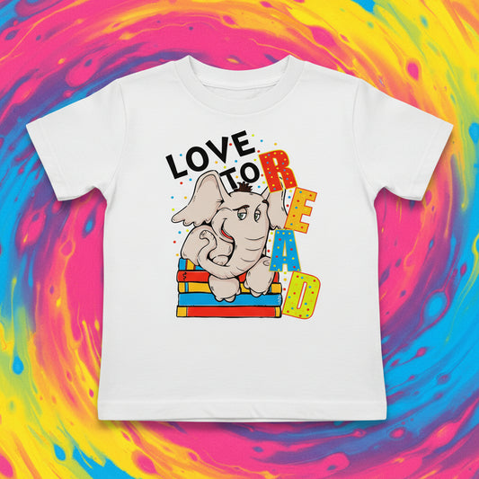KID SIZE DTF PRINT LOVE TO READ #0705 (BOOKS)