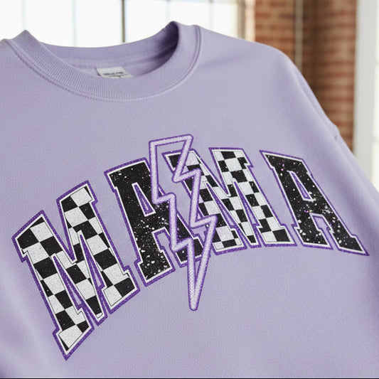 MAMA GLITTER PRINT CHECKERED # 0716 (MAMA)