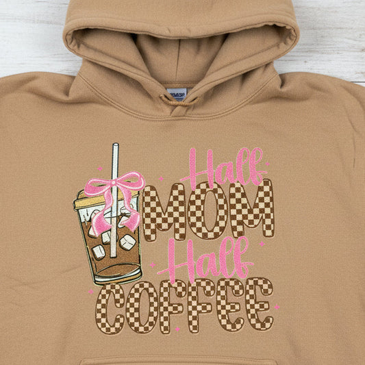 HALF MOM HALF COFFEE GLITTLER PRINT # 0723  (COFFEE)