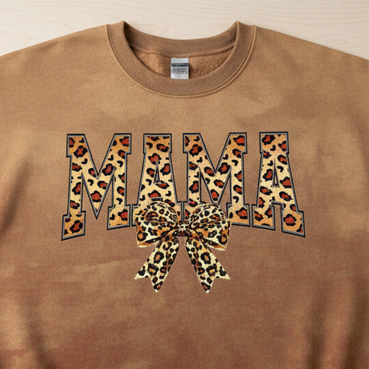 MAMA LEOPARD PRINT WITH A BOW GLITTER PRINT # 0726 (MAMA)